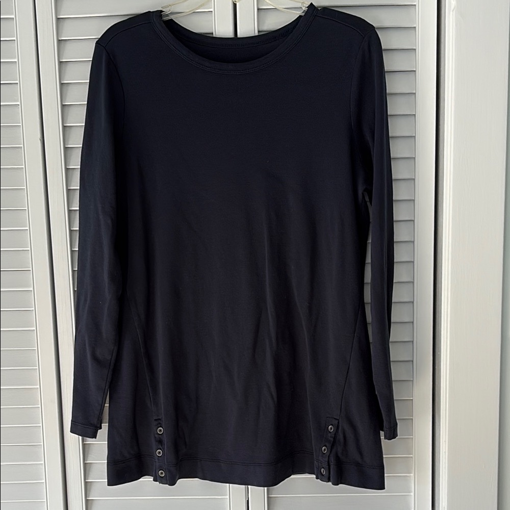 Blue Long Sleeve Tunic Top
